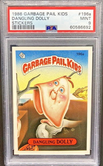 1986 Topps Garbage Pail Kids #196a Dangling Dolly * PSA 9 MINT * OS5 Series 5