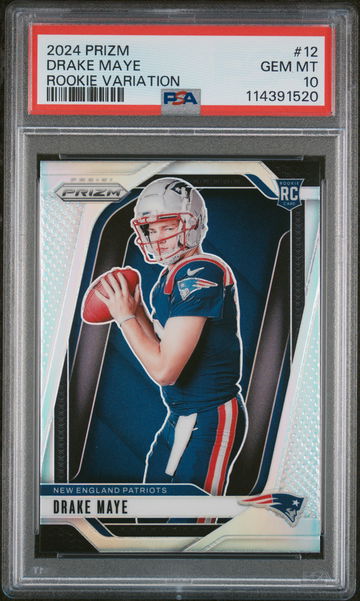 2024 Panini Prizm Rookie Variation Drake Maye #12 PSA 10
