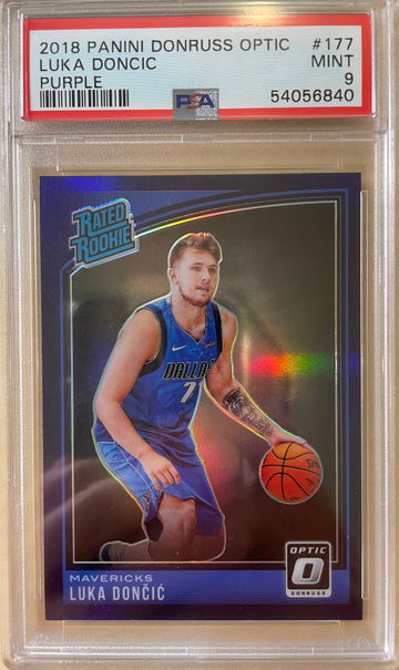 2018 Donruss Optic Luka Doncic Purple PSA 9