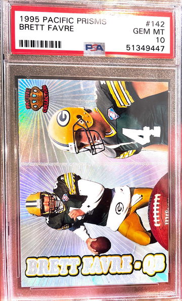 1995 Pacific Prisms Brett Favre card #142 graded PSA 10 card POP 6
