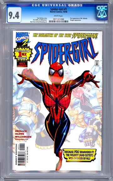 SPIDER-GIRL #1 CGC 9.4 *RON FRENZ & BRETT BREEDING ART* TOM DEFALCO STORY 1998