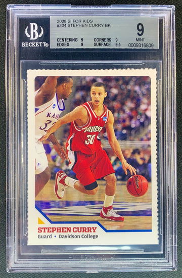 2008-2009 Stephen Curry SI for Kids RC Rookie #304 Mint with 9.5 sub Steph Pre-rookie