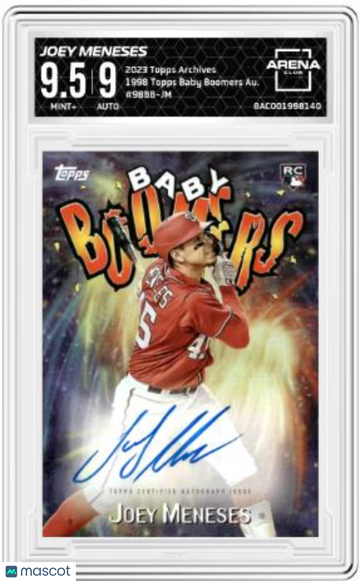 2023 Topps Archives Joey Meneses #98BB-JM Baby Boomers Rookie RC Arena Club 9.5 Auto 9