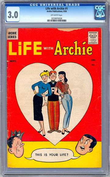 LIFE WITH ARCHIE #1 CGC 3.0 ARCHIE COMICS CLASSIC RARE HTF PREMIERE ISSUE 1958