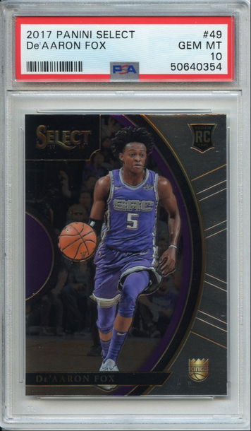 De'Aaron Fox Select Rookie PSA 10 NEP 354