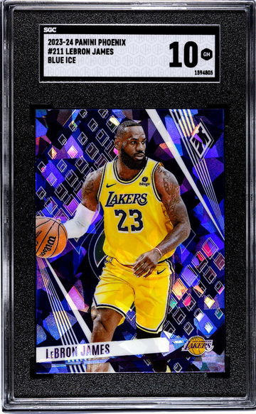 2023-24 Panini Phoenix #211 Lebron James Blue Ice SGC 10