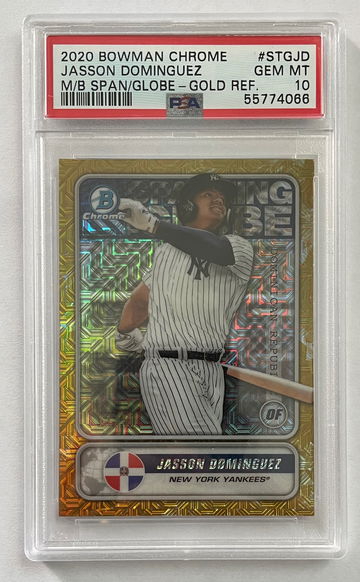 2020 Bowman Chrome Jasson Dominguez Spanning the Globe Gold /50 PSA 10 GEM MINT