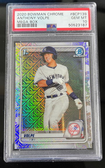 2020 Bowman Chrome Mega Box Anthony Volpe PSA 10