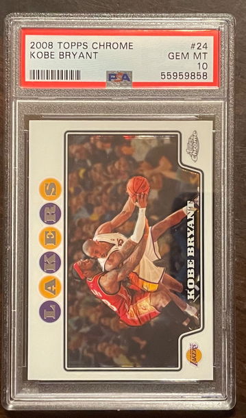 2008 Topps Chrome Kobe Bryant psa 10