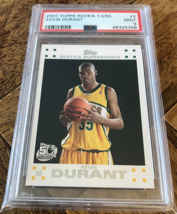 Kevin Durant 2007 Topps #2 PSA 9 Mint Rookie