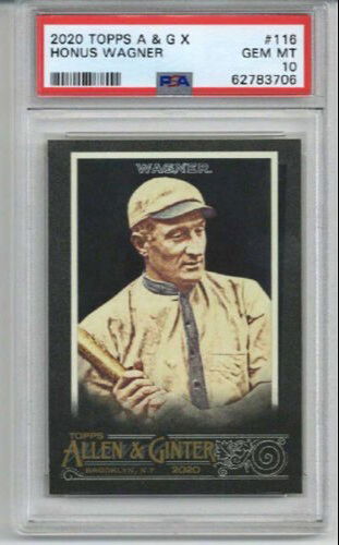 2020 TOPPS ALLEN & GINTER X #116 HONUS WAGNER CARD PIRATES PSA 10 LOW POP