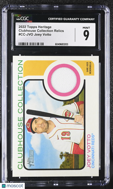 2022 Topps Heritage Joey Votto #CC-JVO Clubhouse Collection Relics CGC 9