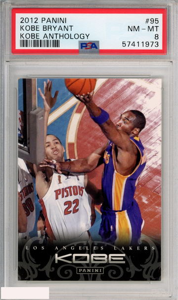 2012 PANINI KOBE BRYANT #95 LOS ANGELES LAKERS HOF KOBE ANTHOLOGY PSA 8 NM-MT