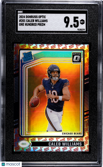 2024 Donruss Optic Caleb Williams #201 One Hundred Prizm SGC 9.5