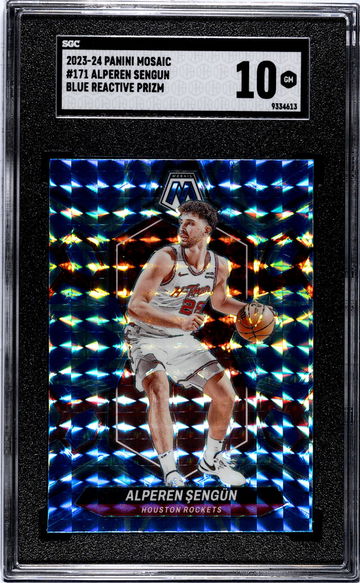2023-24 Panini Mosaic #171 Alperen Sengun Blue Reactive Prizm SGC 10