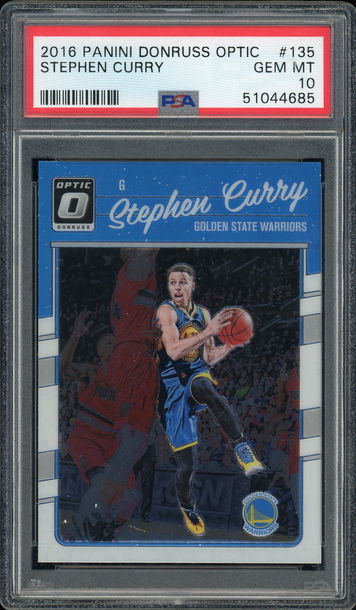 Stephen Curry 2016/17 Panini Donruss Optic #135 PSA 10 GEM MINT Warriors