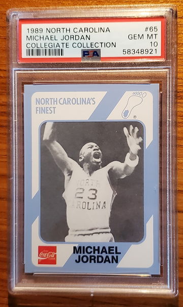 1989 north carolina Michael Jordan #65  psa 10 collegiate collection coca cola bulls 