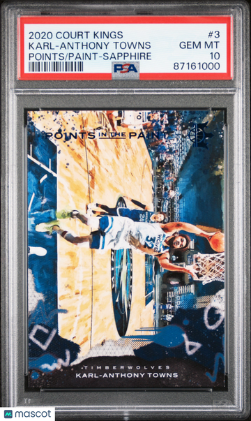 Karl-Anthony Towns 2020 Court Kings Points In The Paint Sapphire #3 /25 - PSA 10