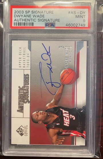 2003 SP Signature Dwyane Wade RC auto psa 9