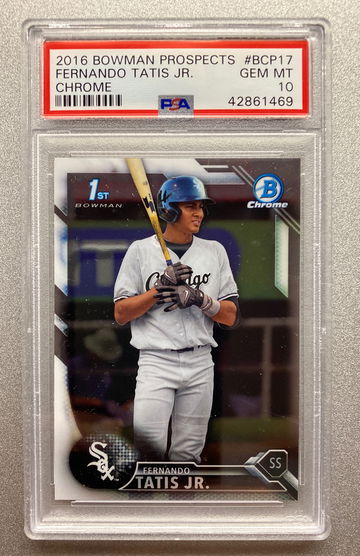 FERNANDO TATIS JR 2016 BOWMAN CHROME ROOKIE PSA 10 GEM MINT 