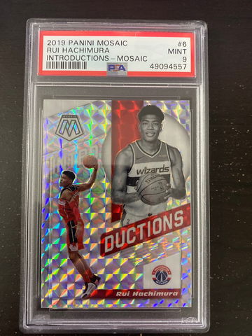 2019 mosaic rui hachimura psa 9 introductions silver mosaic