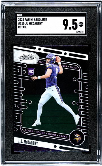 2024 Panini Absolute Football JJ McCarthy #110 RC SGC 9.5