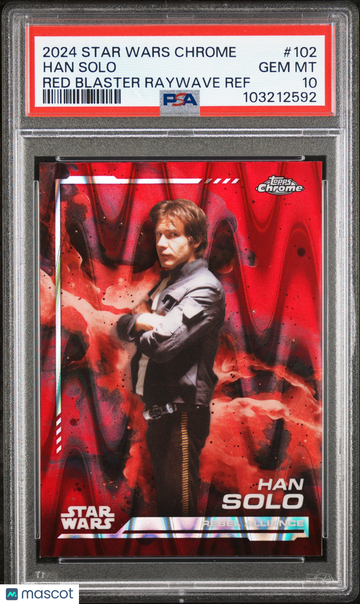 2024 2024 2024 Topps Chrome Star Wars 2024 Topps Chrome Star Wars Han Solo #102 102 Red Blaster Raywave Ref Red Blaster