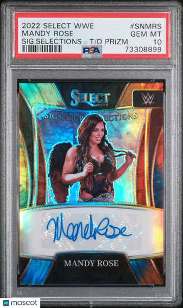 Mandy Rose 2022 Panini Select WWE Sig Selections Tie-Dye /25 Auto PSA10 GEM MT