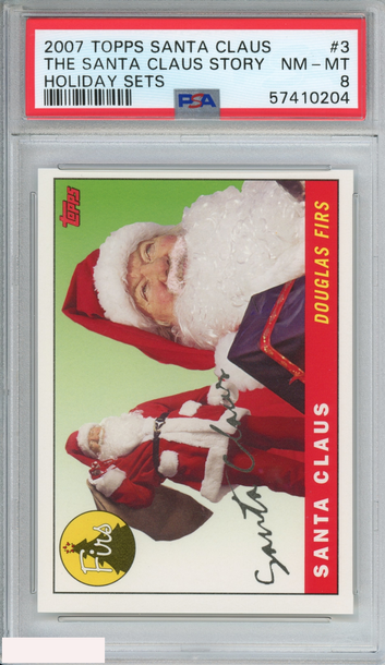 2007 TOPPS SANTA CLAUS HOLIDAY SETS THE SANTA CLAUS STORY #3 PSA 8 NM-MT