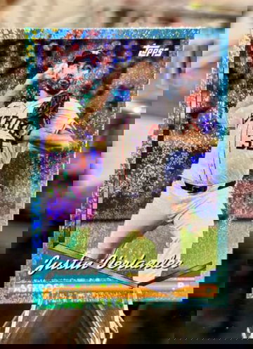 2024 Topps Archives JUSTIN VERLANDER #/75 AQUA SPARKLE FOIL Astros Giants