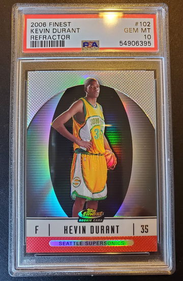 2006 Finest Kevin Durant refractor/ 399 XRC PSA 10 GEM MINT.