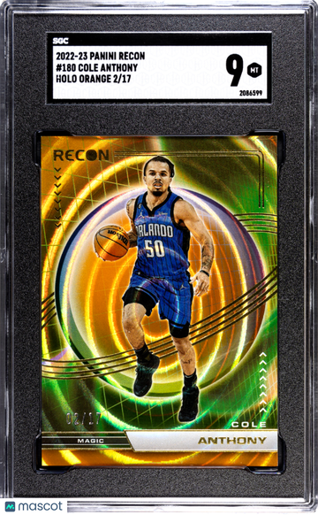 2022 Panini Recon Cole Anthony #180 Holo Orange SGC 9
