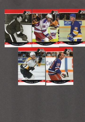 2021-22 Pro Set Hockey Complete Red Set 1-10 Hull Lemieux Messier Jagr Howe