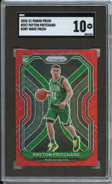 Payton Pritchard #257 Ruby Red Wave Prizm Rookie 2020 RC SGC 10 Gem RC