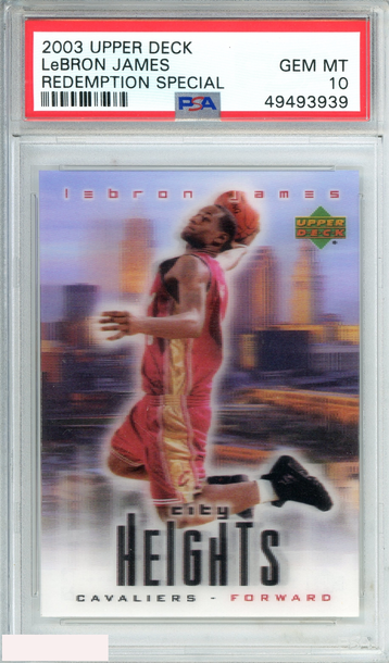 2003 UPPER DECK  LEBRON JAMES # REDEMPTION SPECIAL ROOKIE PSA 10 GEM MT
