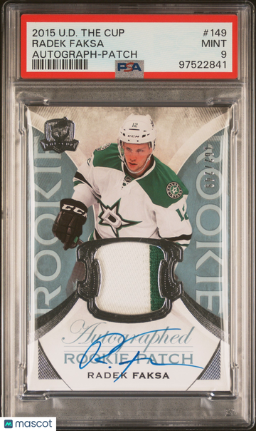 2015 Upper Deck The Cup Radek Faksa #149 Autograph-Patch PSA 9