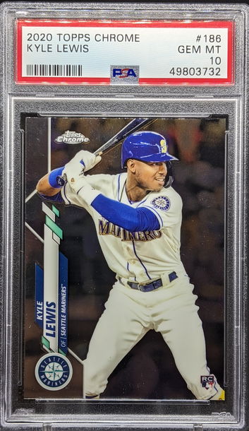 2020 Topps Chrome Kyle Lewis RC #186 PSA 10