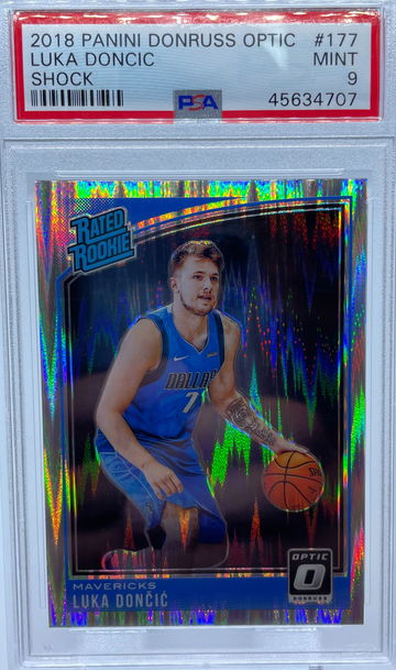 2018 Panini Donruss Optic Luka Doncic SHOCK #177 PSA 9 MINT