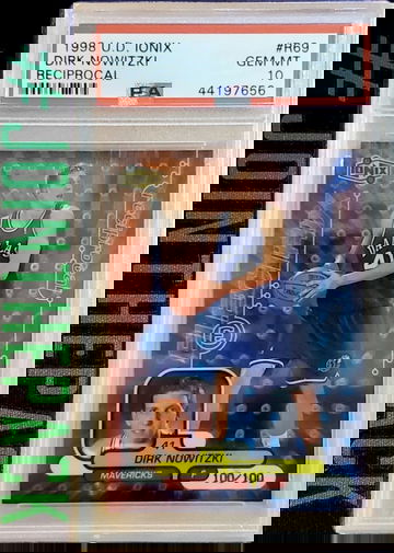 DIRK NOWITZKI 1998-99 UD IONIX RECIPROCAL #100/100 1/1 ROOKIE RC PSA 10 POP 6 ðŸ”¥