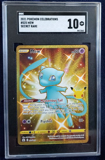 2021 Pokemon Celebrations Shiny Mew #25/25 Secret Rare SR SGC 10 Gem Mint