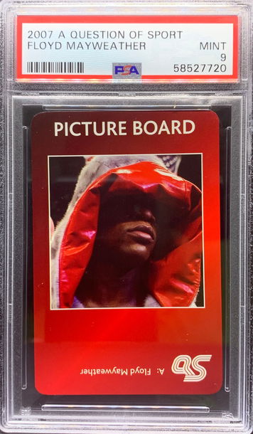 2007 A Question of Sport FLOYD MAYWEATHER RC Rookie Mint PSA 9.  Pop 4.  ONE Higher.