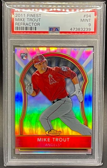 2011 Finest #94 Mike Trout Refractor PSA 9