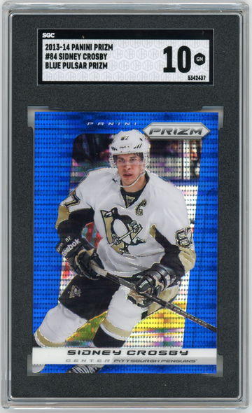 2013-14 Panini Prizm Sidney Crosby #84 Blue Pulsar Prizm SGC 10 GEM MINT Pop 1 Penguins