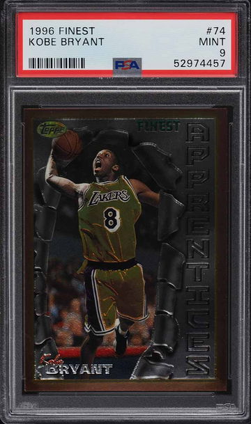 1996 Topps Finest Kobe Bryant #74 RC Rookie PSA 9 Mint