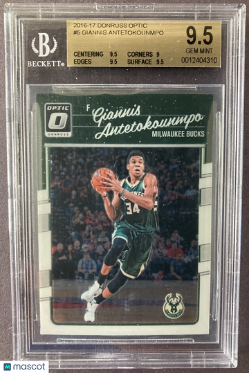 2016-17 Donruss Optic Giannis Antetokounmpo #5 BGS 9.5
