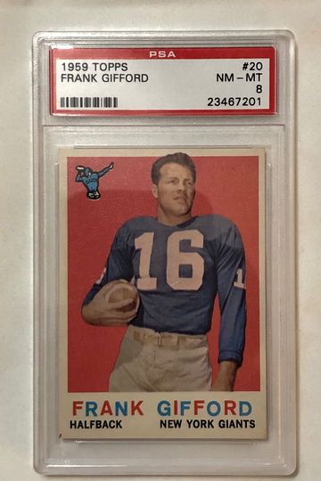 1959 TOPPS FRANK GIFFORD #20 NM-MT  8