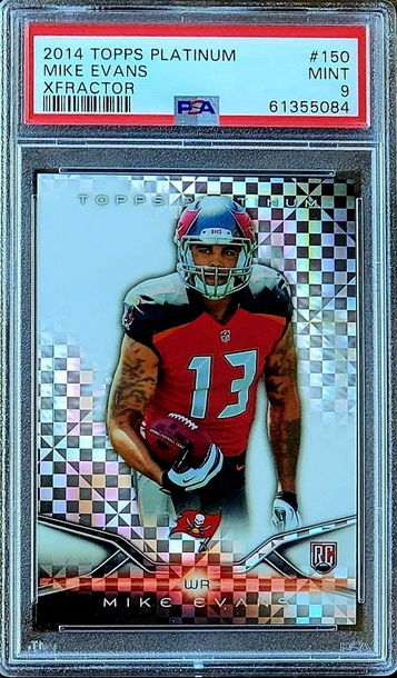2014 SP MIKE EVANS Topps Platinum XFRACTOR PSA 9 POP 31 Rookie RC #150