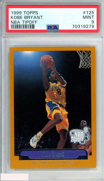 1999 TOPPS KOBE BRYANT #125 NBA TIPOFF LOS ANGELES LAKERS HOF PSA 9 MINT