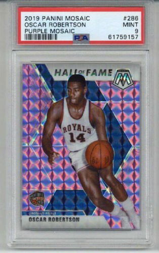 2019 PANINI MOSAIC PURPLE MOSAIC #286 OSCAR ROBERTSON LE 26/49 PSA 9