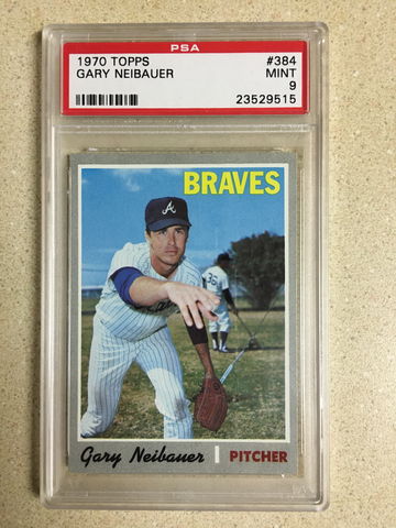 1970 Topps #384 Gary Niebauer PSA 9 MINT BRAVES 